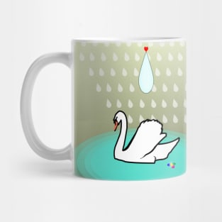 swan in the rain Mug